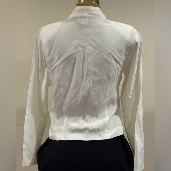 Willow Ridge Vintage Cream Button Down Pointed Hem Gold Buttons Blouse Sz 10 - Picture 5 of 16
